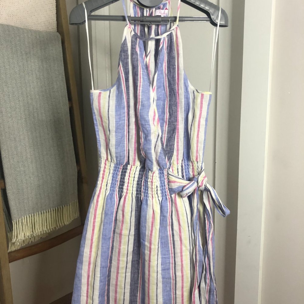 NWT Parker Striped Haltered Mini Dress - Sz Medium